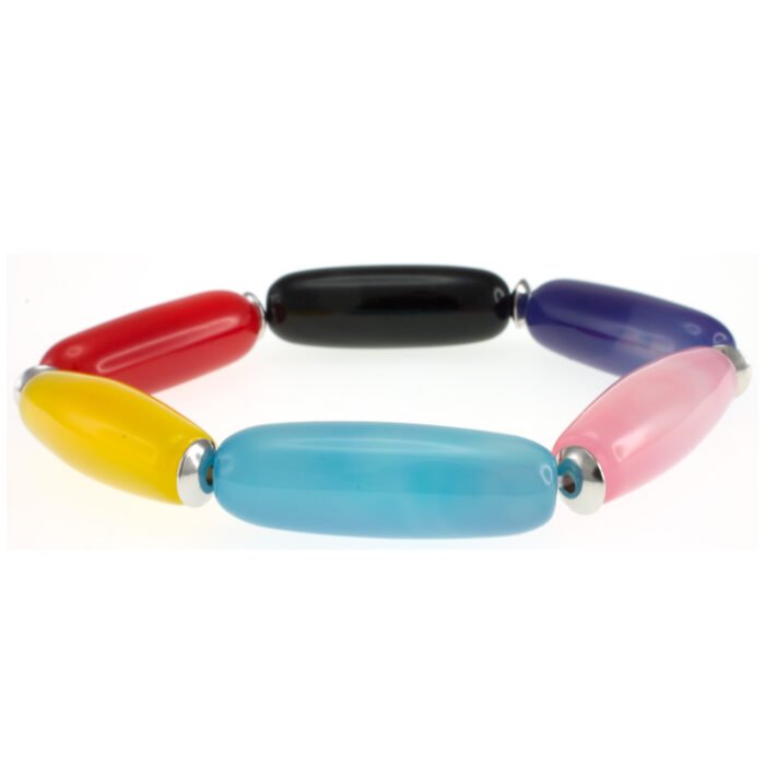 Pearlz Ocean Multi-colored Agate Stretch Bracelet
