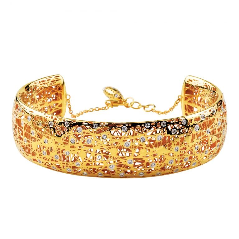 D'sire Gold and Diamond Bangle