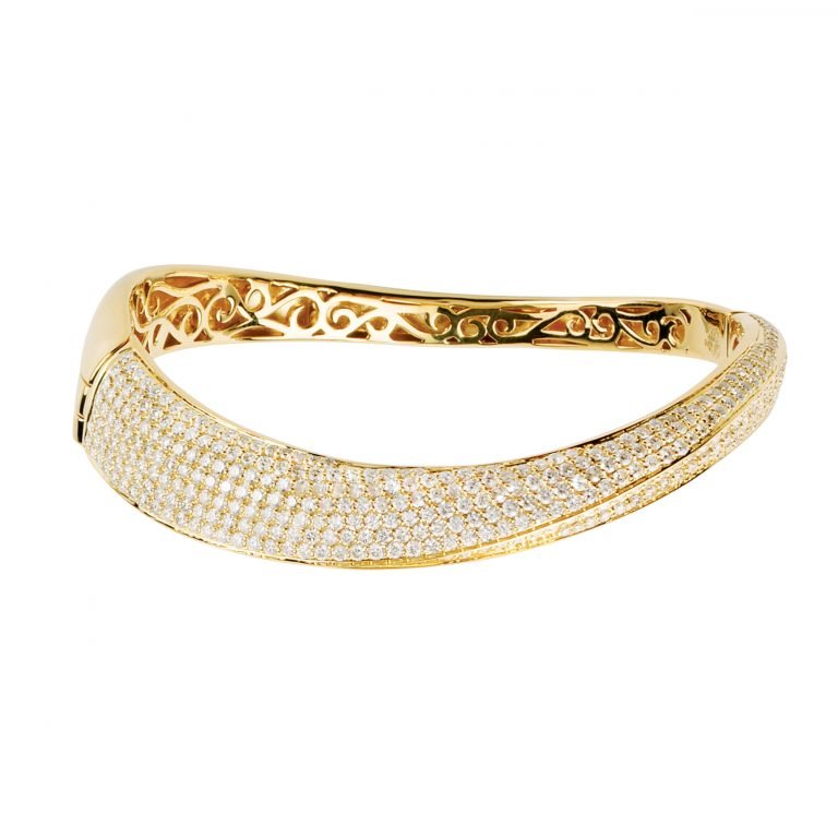 D'sire Gold and Diamond Bangle