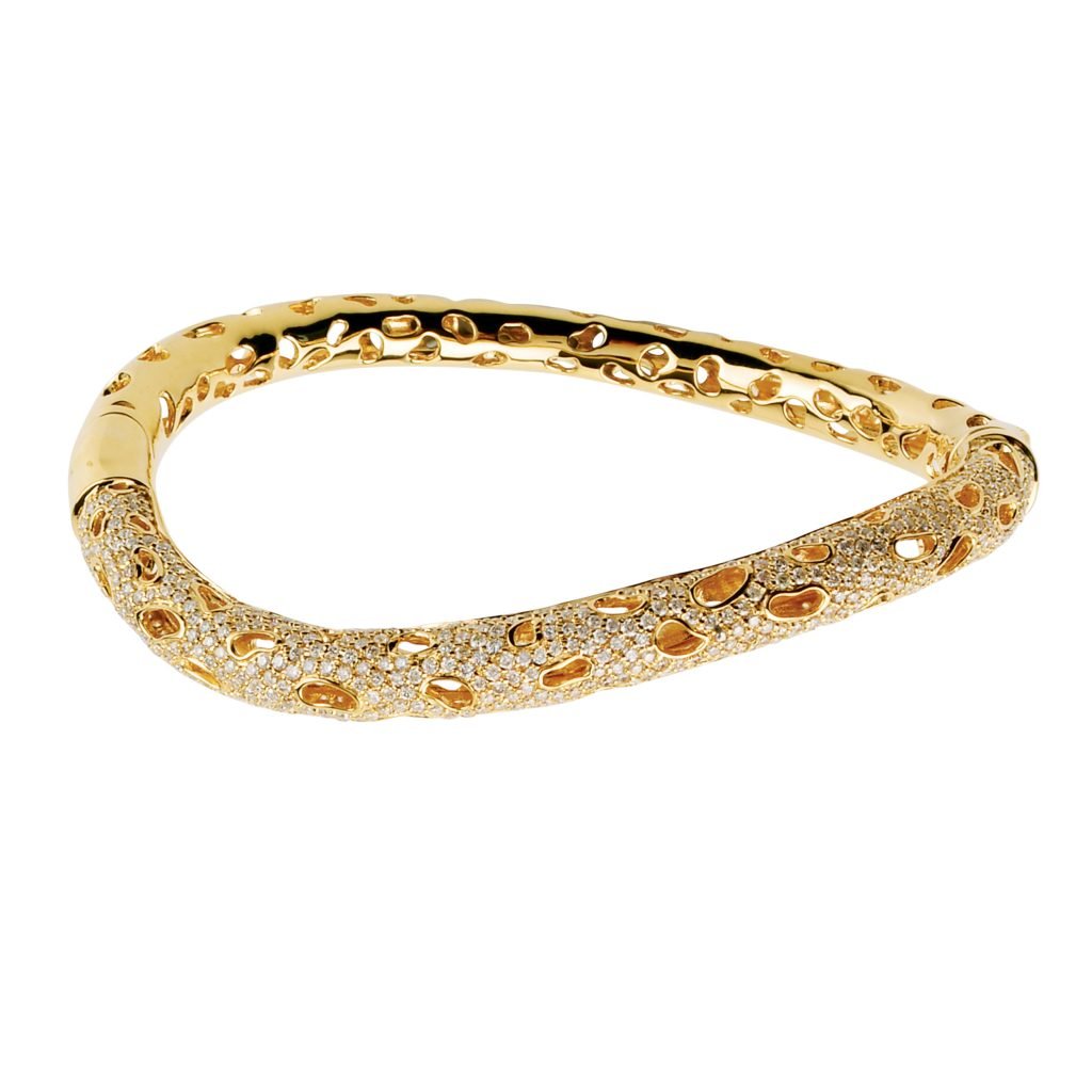 D'sire Gold and Diamond Bangle