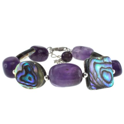 Pearlz Ocean Amethyst and Abalone Shell Bracelet