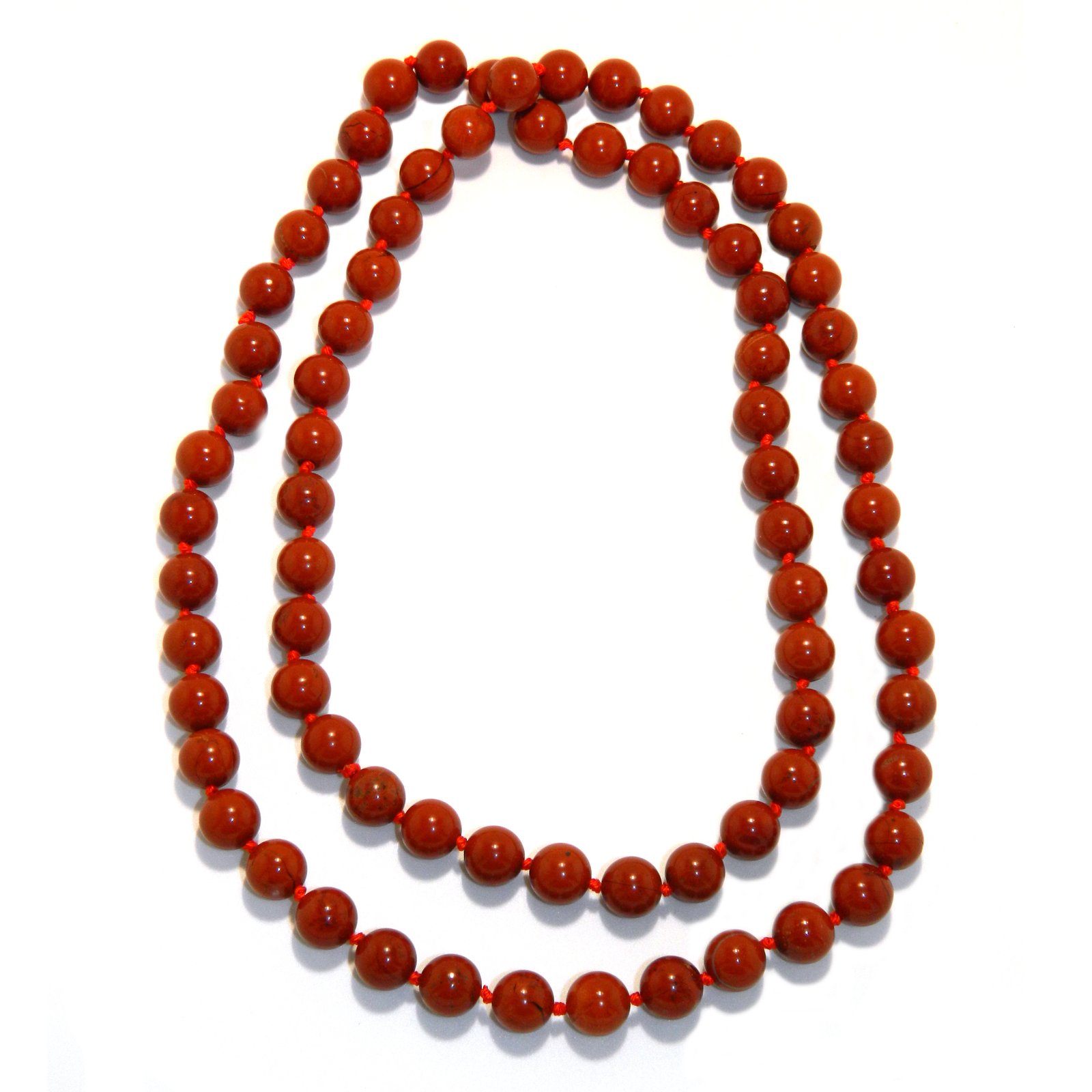 Pearlz Ocean Red Jasper Knotted Endless Necklace