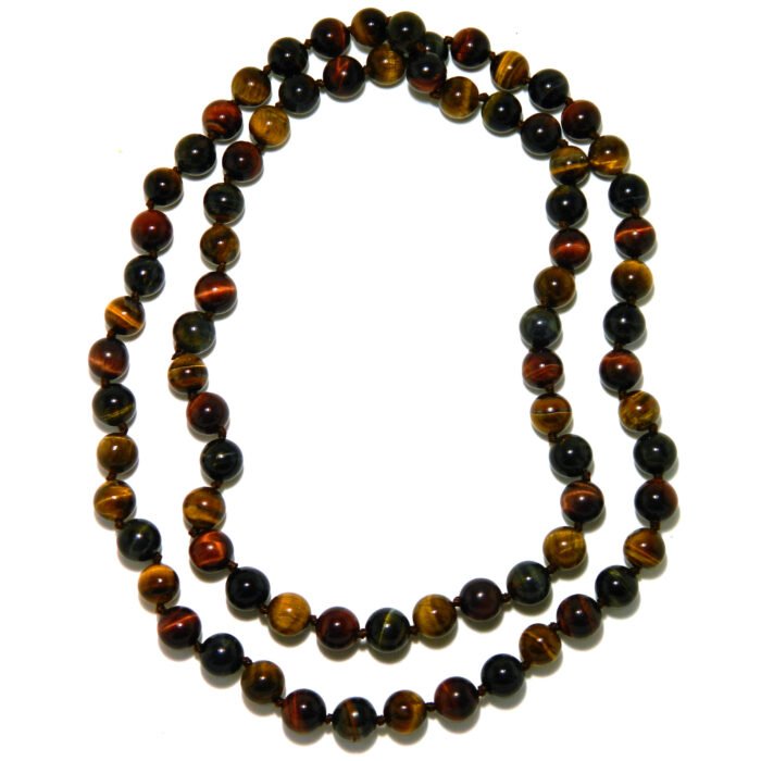 Pearlz Ocean Multi-color Tigers Eye Knotted Endless Necklace