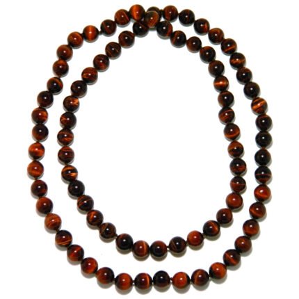 Pearlz Ocean Red Tigers Eye Knotted Endless Necklace