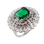 D'SIRE Sterling Silver Ring With Cz