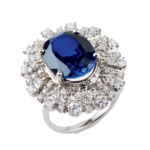 D'SIRE Sterling Silver Ring With Cz