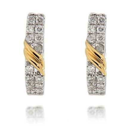 D'sire Sterling Silver Diamond Earrings