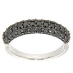 D'sire Sterling Silver Black Diamond Ring