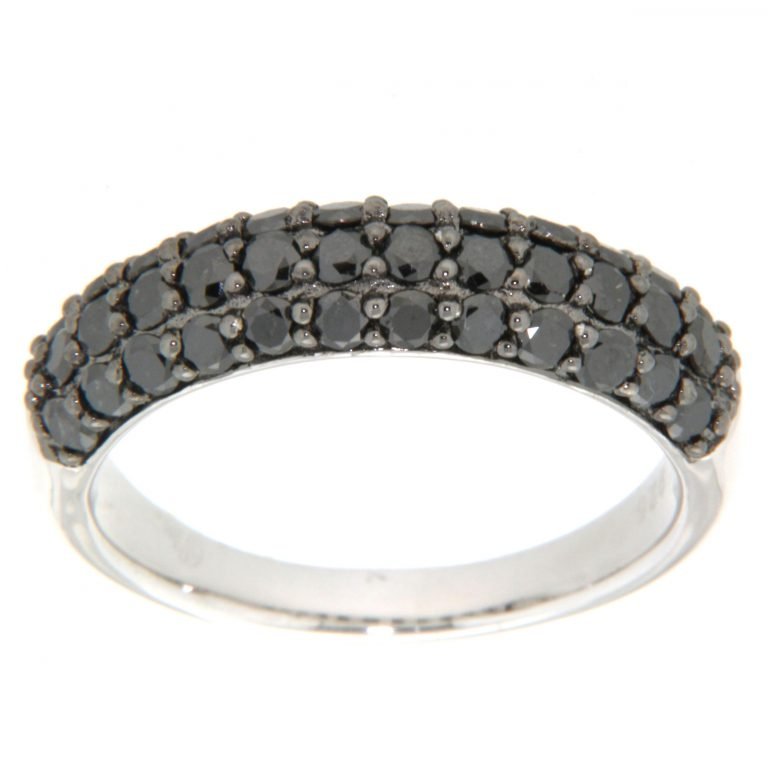 D'sire Sterling Silver Black Diamond Ring