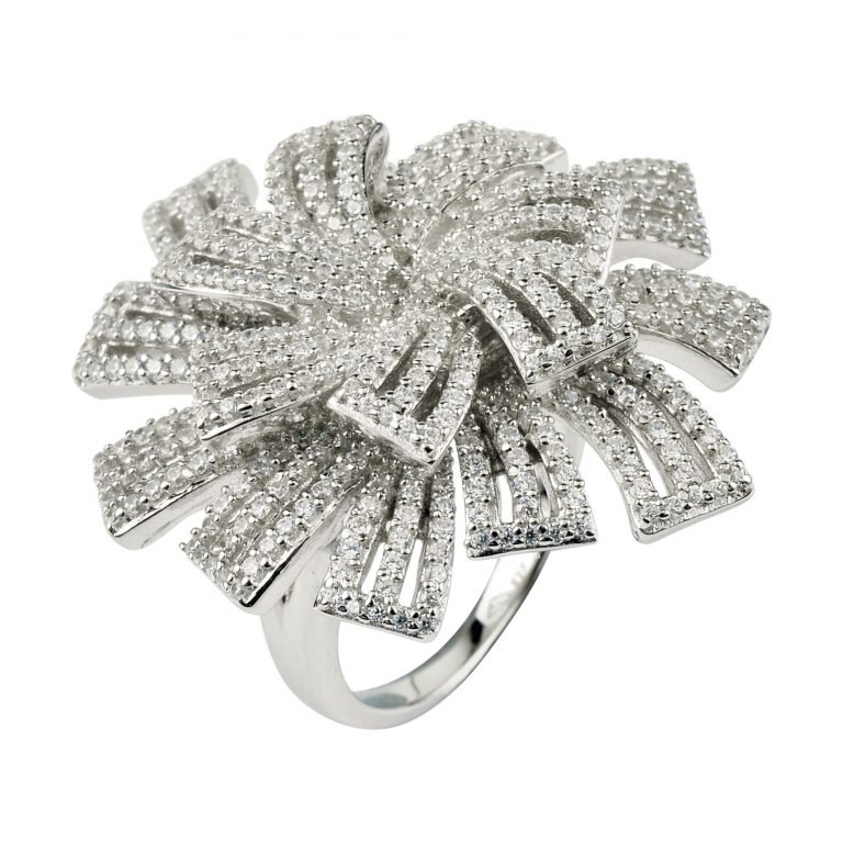 D'sire Sterling Silver Diamond Ring