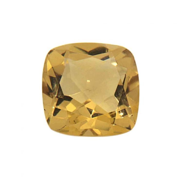 Honey Quartz Gemstone - Cushion Cut 12mm