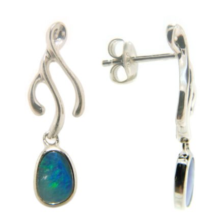 GGL Sterling Silver Boulder Opal EarRings