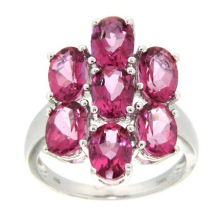GGL Sterling Silver Pure Pink Topaz Ring