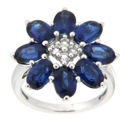 GGL Sterling Silver Blue Kyanite Ring