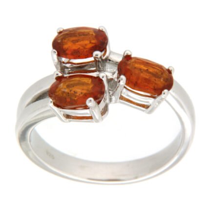 GGL Sterling Silver Orange Kyanite Ring