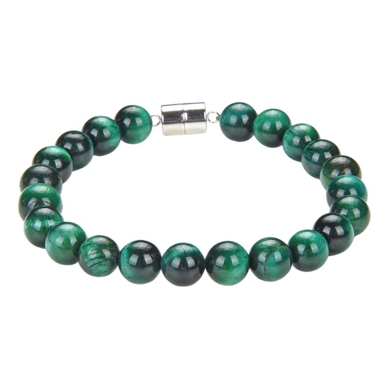 Pearlz Ocean Natural Healing Gemstone Bracelet – Handmade 8mm 8 Inch 925 Sterling Silver for Women and Girls