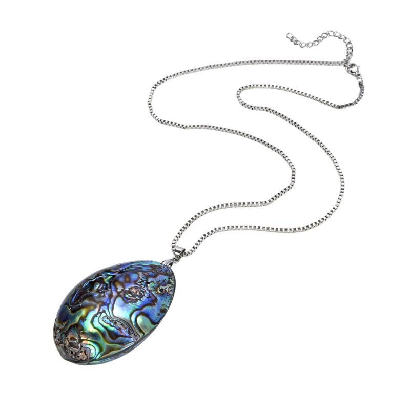 Pearlz Ocean Natural Healing Gemstone Pendant Necklace – Handmade 925 Sterling Silver 18 Inch for Women and Girls