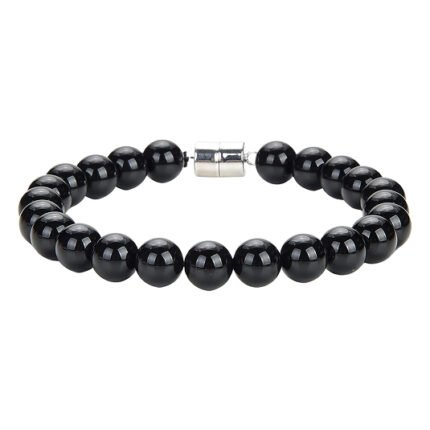 Pearlz Ocean Natural Healing Gemstone Round 8mm Crystal Bead 8 Inch Long Handmade Bracelet 925 Sterling Silver for Women Girls