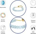 Pearlz Ocean Natural Healing Gemstone Round 8mm Crystal Bead 8 Inch Long Handmade Bracelet 925 Sterling Silver for Women Girls - Image 3