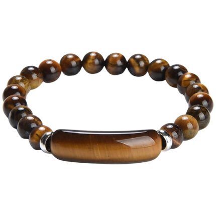 Pearlz Ocean Natural Healing Gemstone Round 8mm Crystal Bead 8 Inch Long Handmade Bracelet 925 Sterling Silver for Women Girls