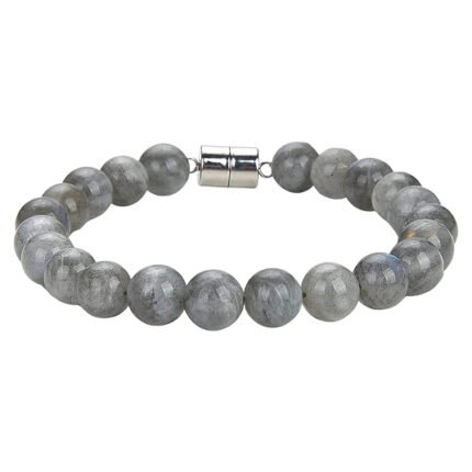 Pearlz Ocean Natural Healing Gemstone Round 8mm Crystal Bead 8 Inch Long Handmade Bracelet 925 Sterling Silver for Women Girls