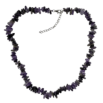 Pearlz Ocean Lavender Amethyst Necklace – 20" Knotted Chips – Ladies Gemstone Necklace in 925 Sterling Silver – Elegant Gift & Statement Look
