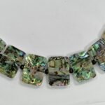 Pearlz Ocean Abalone & Black Onyx Necklace for Women – 18" Natural Rectangle & Round Gemstone Beads Jewelry, Soothing Shell Design & Stylish Statement Piece - Image 4