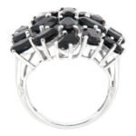Pearlz Ocean Women’s Natural Black Spinel Ring – Oval 4x6mm Gemstone – 925 Sterling Silver Cocktail Ring, Rhodium-Plated – Bold & Elegant Gift Jewelry - Image 5