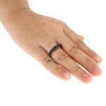 Pearlz Ocean Black Spinel Ring for Women – Round Cocktail Design with 1.9mm Natural Stones in 925 Sterling Silver, Bold & Gift-Ready Jewelry - Image 3