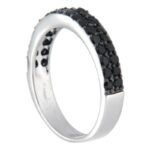 Pearlz Ocean Black Spinel Ring for Women – Round Cocktail Design with 1.9mm Natural Stones in 925 Sterling Silver, Bold & Gift-Ready Jewelry - Image 2