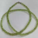 Pearlz Ocean Peridot Necklace for Women – 18" Faceted Rondelle Beads Jewelry in 925 Sterling Silver, Natural Green Gemstone Shine for Everyday Wear - Image 5