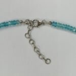 Pearlz Ocean Blue Apatite Necklace 18+2 inch, Faceted Rondelle Natural Gemstone Jewelry for Ladies, 925 Sterling Silver, Chakra Healing Stylish Look - Image 5