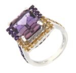Pearlz Ocean Ametrine, Amethyst & Citrine Ring – Multicolor Gemstone Cocktail Ring for Women with 12mm & 2mm Stones in 925 Sterling Silver, Elegant & Gift-Worthy - Image 5