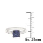 Pearlz Ocean Blue & White CZ Ring for Women – 7mm Princess Cut Tanzanite CZ with White CZ Accents – 925 Sterling Silver Elegant Gift Jewelry - Image 5