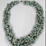 Pearlz Ocean Larimar Chips Necklace for Women – 18" Knitted Gemstone Jewelry in 925 Sterling Silver, Calming Energy & Unique Style - Image 4