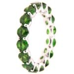 Pearlz Ocean Chrome Diopside Eternity Ring – 16 Round-Cut 4mm Natural Green Gemstones in 925 Sterling Silver Band for Women - Image 4