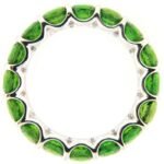 Pearlz Ocean Chrome Diopside Eternity Ring – 16 Round-Cut 4mm Natural Green Gemstones in 925 Sterling Silver Band for Women - Image 5