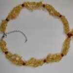 Pearlz Ocean Citrine & Red Agate Gemstone Tassel Necklace – 20" Statement for Women – 925 Sterling Silver – Enhance Elegance & Confidence – Natural Stones - Image 4