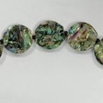 Pearlz Ocean Abalone & Onyx Necklace for Women – 26mm Natural Coin Beads Jewelry in Sterling Silver, Elegant & Calming Gemstone Design - Image 4