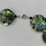 Pearlz Ocean Abalone & Onyx Necklace for Women – 26mm Natural Coin Beads Jewelry in Sterling Silver, Elegant & Calming Gemstone Design - Image 2