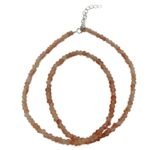 Pearlz Ocean Natural Sunstone Necklace Set for Women – 16"+2" Faceted Rondelle Beads in 925 Sterling Silver, Energising Healing Crystal Jewelry, Skin-Friendly & Tarnish-Resistant - Image 2