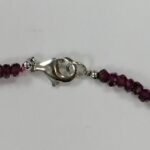 Pearlz Ocean Rhodolite Beaded Necklace for Women – 18" Natural Faceted Rondelle Gemstone Jewelry in 925 Sterling Silver, Elegant Blood-Red Hue & Hypoallergenic Design - Image 5