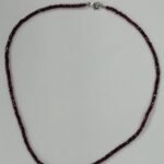 Pearlz Ocean Rhodolite Beaded Necklace for Women – 18" Natural Faceted Rondelle Gemstone Jewelry in 925 Sterling Silver, Elegant Blood-Red Hue & Hypoallergenic Design - Image 3