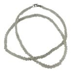 Pearlz Ocean Green Amethyst Necklace for Women – 18" Graduated Faceted Rondelle Beads Jewelry in 925 Sterling Silver, Calming & Elegant Design - Image 2