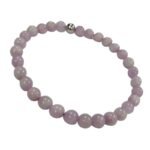 Pearlz Ocean Kunzite Stretch Bracelet 7.5-8 inch AAA Grade Natural Kunzite Healing Energy Jewelry for Ladies 925 Sterling Silver Meditation Wear - Image 3