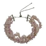 Pearlz Ocean Ladies Natural Stone Kunzite Bracelet – 3 Lines, 7.5" + 5" Adjustable Slider – Healing Gemstone Jewelry in 925 Sterling Silver – Stylish All-Day Wear - Image 2