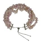 Pearlz Ocean Ladies Natural Stone Kunzite Bracelet – 3 Lines, 7.5" + 5" Adjustable Slider – Healing Gemstone Jewelry in 925 Sterling Silver – Stylish All-Day Wear