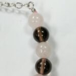 Pearlz Ocean Rose Quartz & Smokey Quartz Bracelet – 925 Sterling Silver – Natural Gemstone Ladies Bracelet – 7"+2" Extension – Fancy Design – Emotional Balance Jewelry - Image 3