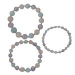 Pearlz Ocean Multi Stone Stretch Bracelet 7-7.5 inch, Natural Amethyst Aquamarine Morganite Crystal Beads for Ladies, 925 Sterling Silver, Elegant Colorful Design