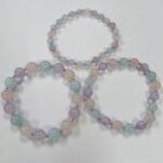 Pearlz Ocean Multi Stone Stretch Bracelet 7-7.5 inch, Natural Amethyst Aquamarine Morganite Crystal Beads for Ladies, 925 Sterling Silver, Elegant Colorful Design - Image 3